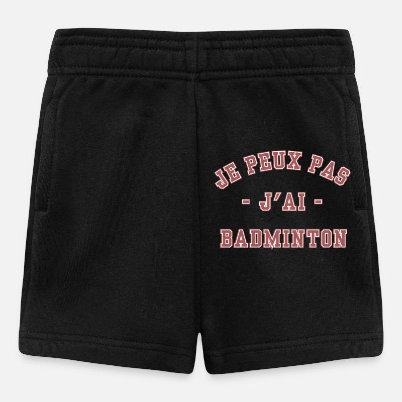 J'Peux pas j'ai Badminton - Short Bébé - noir
