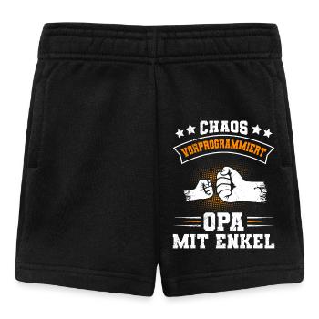 Großvater CHAOS VORPROGRAMMIERT OPA MIT ENKEL - Baby Shorts - Schwarz - Vorne