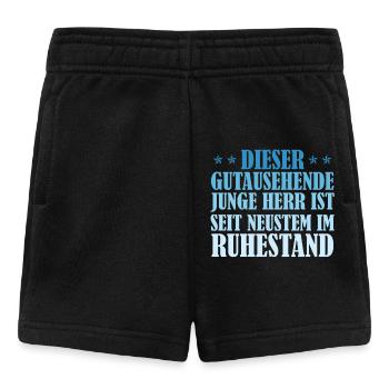 Rentner DIESER GUTAUSSEHENDE JUNGE HERR IST IM - Baby Shorts - Schwarz - Vorne