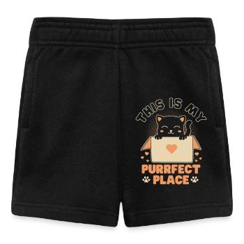 Purrfect Katze in eine Box setzen - Baby Shorts - Schwarz - Vorne