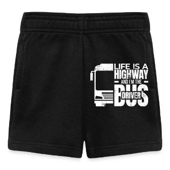 Life is a Highway and I'm the Bus Driver - Baby Shorts - black - Front