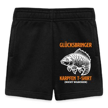 Angler GLÜCKSBRINGER KARPFEN T-SHIRT NICHT WASCHEN - Baby Shorts - Schwarz - Vorne