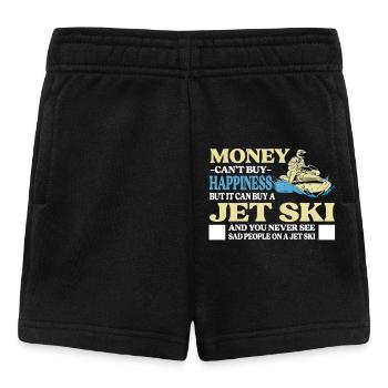 Geld Kann Kein Glück Kaufen Aber Ein Jet Ski - Baby Shorts - Schwarz - Vorne
