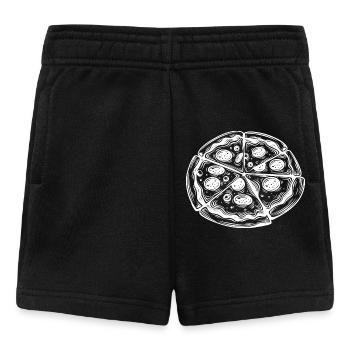 Pizza Drawing - Baby Shorts - black - Front