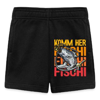 Angeln Hobby KOMM HER FISCHI FISCHI FISCHI Lustig - Baby Shorts - Schwarz - Vorne