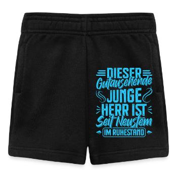 Renteneintritt DIESER GUTAUSSEHENDE HERR IST IM - Baby Shorts - Schwarz - Vorne