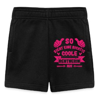 Ruhestand SO SIEHT EINE RICHTIG COOLE RENTNERIN - Baby Shorts - Schwarz - Vorne