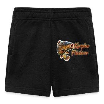 KARPFEN FLÜSTERER Lustiges Angler Geburtstags - Baby Shorts - Schwarz - Vorne