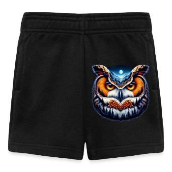 Eule - Baby Shorts - Schwarz - Vorne