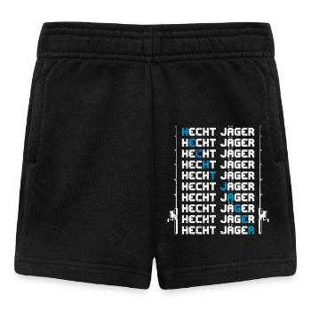 HECHT JÄGER Lustiges Angler Outfit Hecht Angeln - Baby Shorts - Schwarz - Vorne