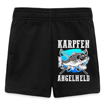 KARPFEN ANGELHELD Lustiges Angeln Hobby Karpfen - Baby Shorts - Schwarz - Vorne