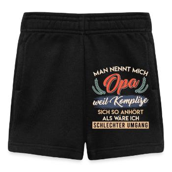 Opi MAN NENNT MICH OPA KOMPLIZE KLINGT SCHLECHT - Baby Shorts - Schwarz - Vorne