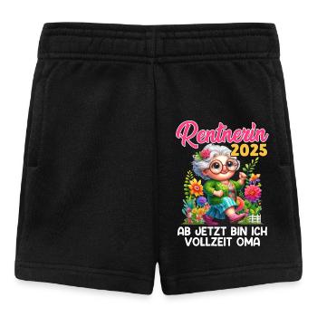 RENTNERIN 2025 AB JETZT BIN ICH VOLLZEIT OMA - Baby Shorts - Schwarz - Vorne