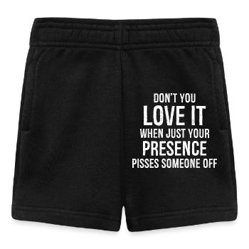 Don't you love it presence funny shirt - Baby Shorts - Schwarz - Vorne