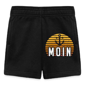 Moin Hamburg Anker Hamburger Hafen Fan Stadt HH - Baby Shorts - Schwarz - Vorne