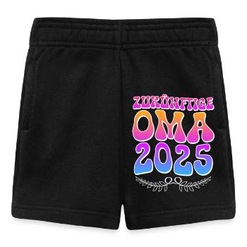 ZUKÜNFTIGE OMA 2025 Großmutter Bald Oma Werdende - Baby Shorts - Schwarz - Vorne