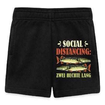SOCIAL DISTANCING ZWEI HECHTE LANG Lustiges - Baby Shorts - Schwarz - Vorne