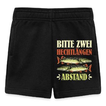 Angler BITTE ZWEI HECHT LÄNGEN ABSTAND Lustiges - Baby Shorts - Schwarz - Vorne