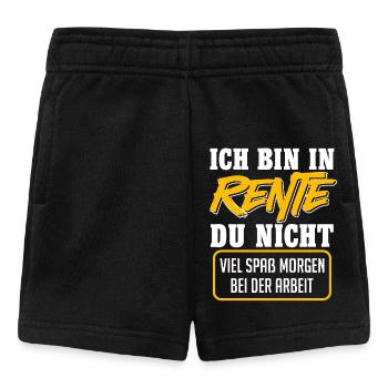 Rentner BIN IN RENTE DU NICHT VIEL SPAß Lustiges - Baby Shorts - Schwarz - Vorne