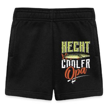 Angler Outfit HECHT COOLER OPA Lustiges Großvater - Baby Shorts - Schwarz - Vorne