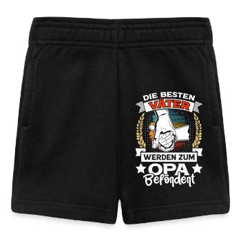Opi DIE BESTEN VÄTER WERDEN ZUM OPA BEFÖRDERT - Baby Shorts - Schwarz - Vorne
