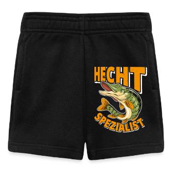 Angler Outfit HECHT SPEZIALIST Lustiges Angeln - Baby Shorts - Schwarz - Vorne