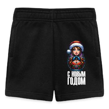 Russische Matroschka Weihnachten Russland - Baby Shorts - Schwarz - Vorne