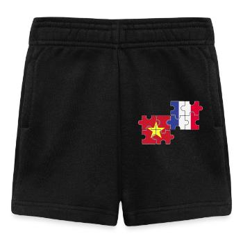 Vietnam France Flag French Vietnamese - Baby Shorts - black - Front