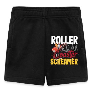 Achterbahn Schrei-Abenteuer - Baby Shorts - Schwarz - Vorne