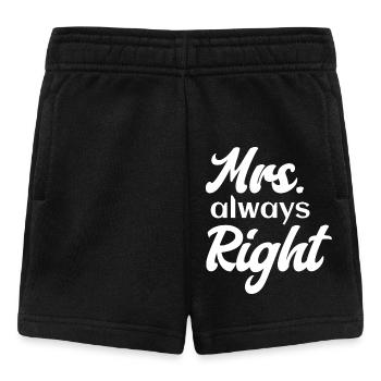 Mrs. Always Right Partner Wife Girlfriend - Baby Shorts - black - Front