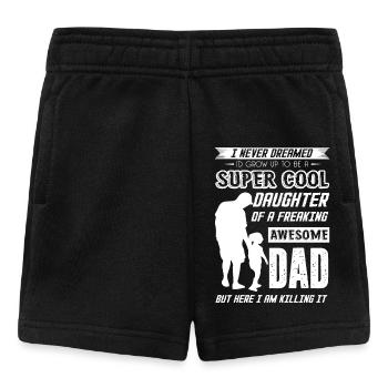 Grow Up To Be A Super Cool Daughter - Baby Shorts - black - Front