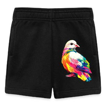 Taube Weiß Stadttaube Ringeltaube Weiße Tauben - Baby Shorts - Schwarz - Vorne
