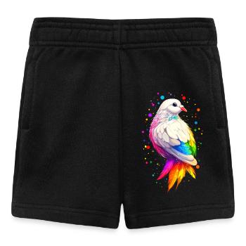 Taube Weiß Stadttaube Ringeltaube Weiße Tauben - Baby Shorts - Schwarz - Vorne