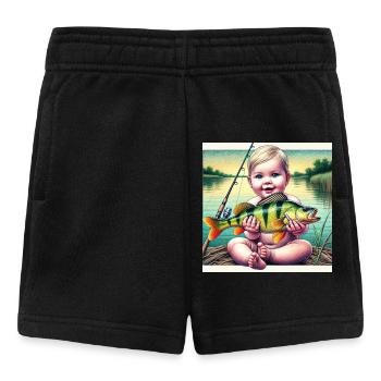 Jeunes pêcheurs - Short Bébé - noir - Devant