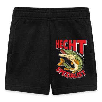 Angler Outfit HECHT SPEZIALIST Lustiges Angeln - Baby Shorts - Schwarz - Vorne