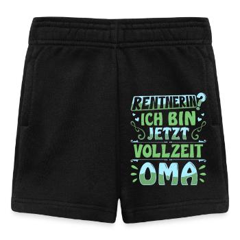 RENTNERIN? ICH BIN JETZT VOLLZEIT OMA Lustiges - Baby Shorts - Schwarz - Vorne