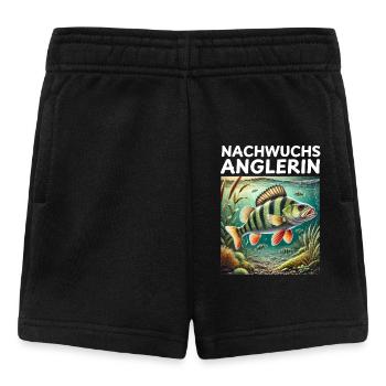 Jeune femelle pêcheuse perche pêcheur motif - Short Bébé - noir - Devant