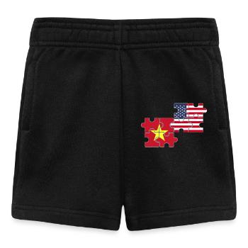 Vietnam USA Flag American Vietnamese - Baby Shorts - black - Front