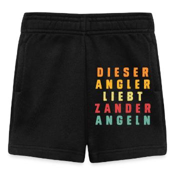Angler DIESER ANGLER LIEBT ZANDER ANGELN Lustiges - Baby Shorts - Schwarz - Vorne