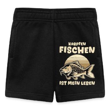 KARPFEN FISCHEN IST MEIN LEBEN Angler Geburtstag - Baby Shorts - Schwarz - Vorne