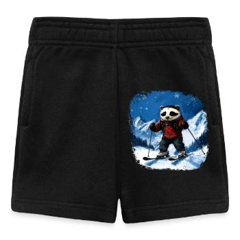 Skifahrer Dachs - Baby Shorts - Schwarz - Vorne
