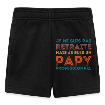 ICH BIN EIN RETRO-PROFI-OPA - Baby Shorts - Schwarz - Vorne