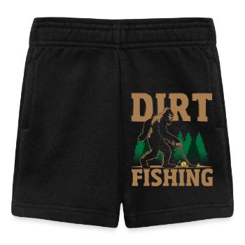 Metal detector, big foot t-shirt, - Baby Shorts - black - Front