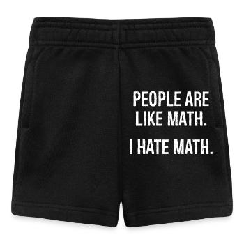 people are like math I hate math - Baby Shorts - Schwarz - Vorne
