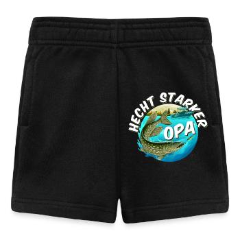 HECHT STARKER OPA Lustiges Angler Outfit - Baby Shorts - Schwarz - Vorne