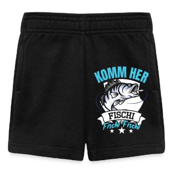 Angler KOMM HER FISCHI FISCHI FISCHI Lustiges - Baby Shorts - Schwarz - Vorne