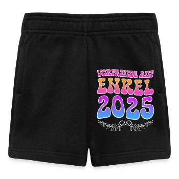 Oma VORFREUDE AUF ENKEL 2025 Großmutter Bald - Baby Shorts - Schwarz - Vorne
