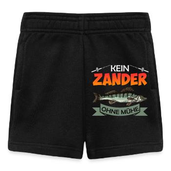 Angler KEIN ZANDER OHNE MÜHE Lustiges Zander - Baby Shorts - Schwarz - Vorne