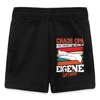 Opi CHAOS OPA KINDERBETREUUNG AUF EIGENE GEFAHR - Baby Shorts - Schwarz - Vorne