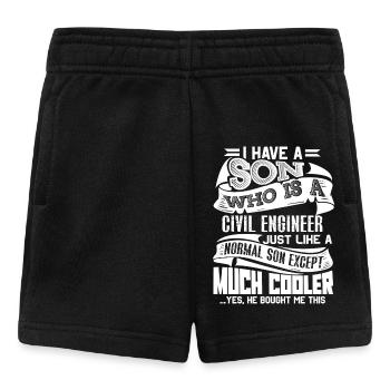 Civil Engineer My Son Is A Civil Engineer - Baby Shorts - black - Front